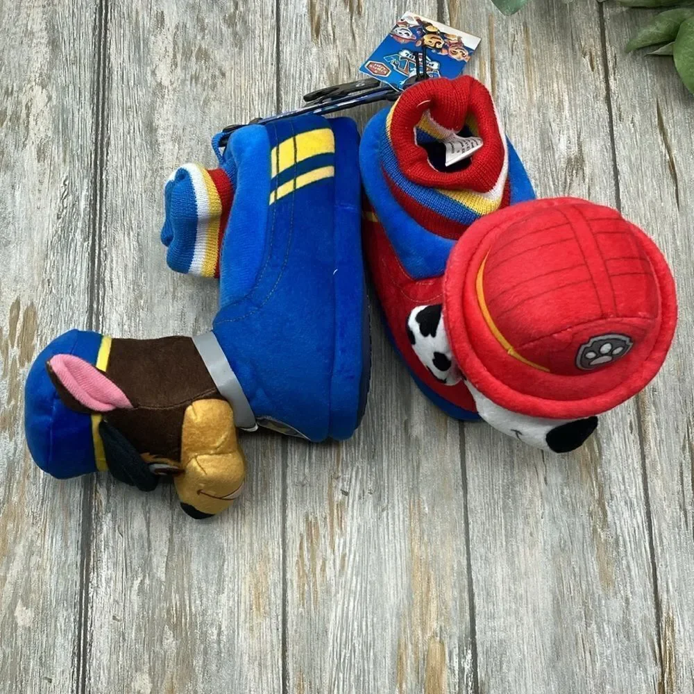 Baby Toddler Paw Patrol Light Up Comfy Slippers Shoes Sizes 5/6